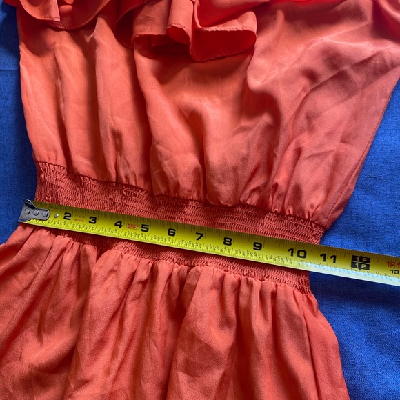 Picky girl | Orange Ruffled Women's Top sz M - Picture 6 of 9